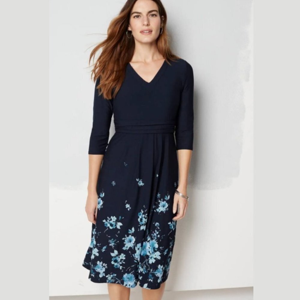 J.Jill Women's Wearever Gathered-Waist Dress - S